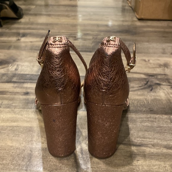 Sam Edelman Yaro Rust Pink Metallica Heels 8 - Picture 4 of 7